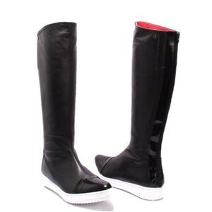Lucrezia B Italian Designer Leather Winter Boots Shearling Lining Sz 39 $790 RP